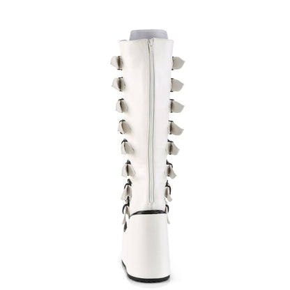 DemoniaCult  Boots SWING-815 Wht Vegan Leather