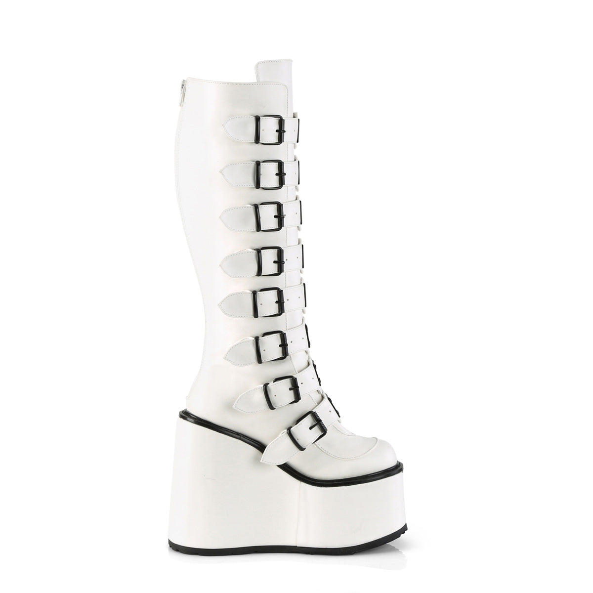 DemoniaCult  Boots SWING-815 Wht Vegan Leather
