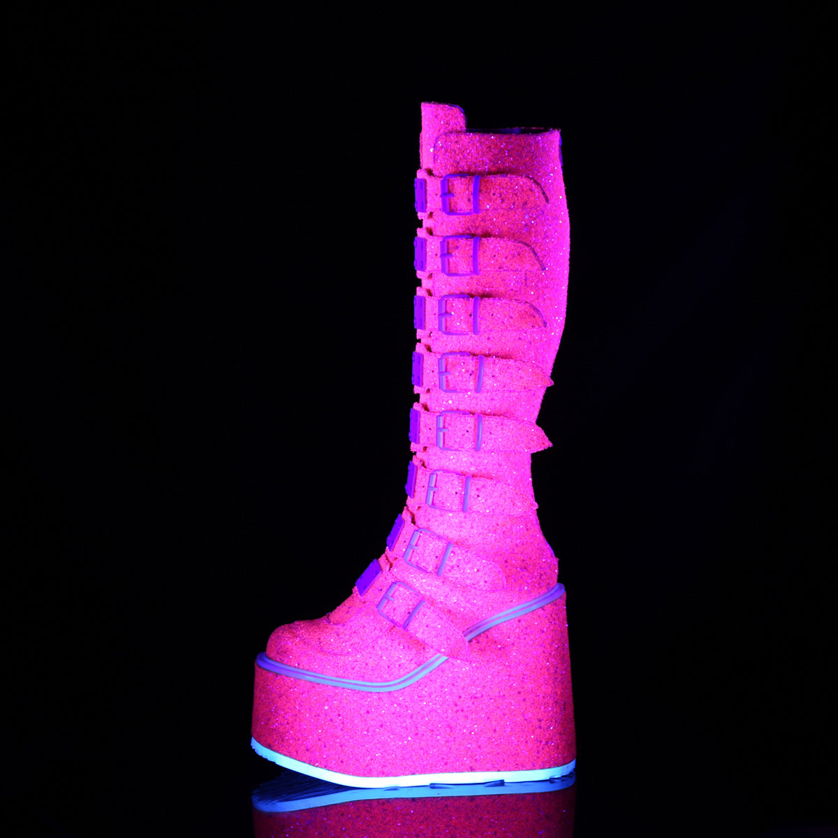 DemoniaCult  Boots SWING-815UV Pink Glitter
