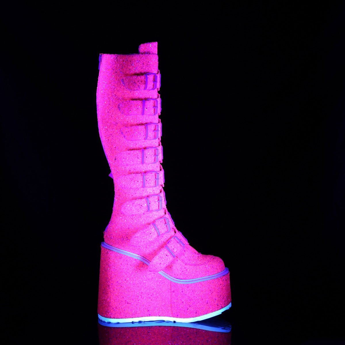 DemoniaCult  Boots SWING-815UV Pink Glitter