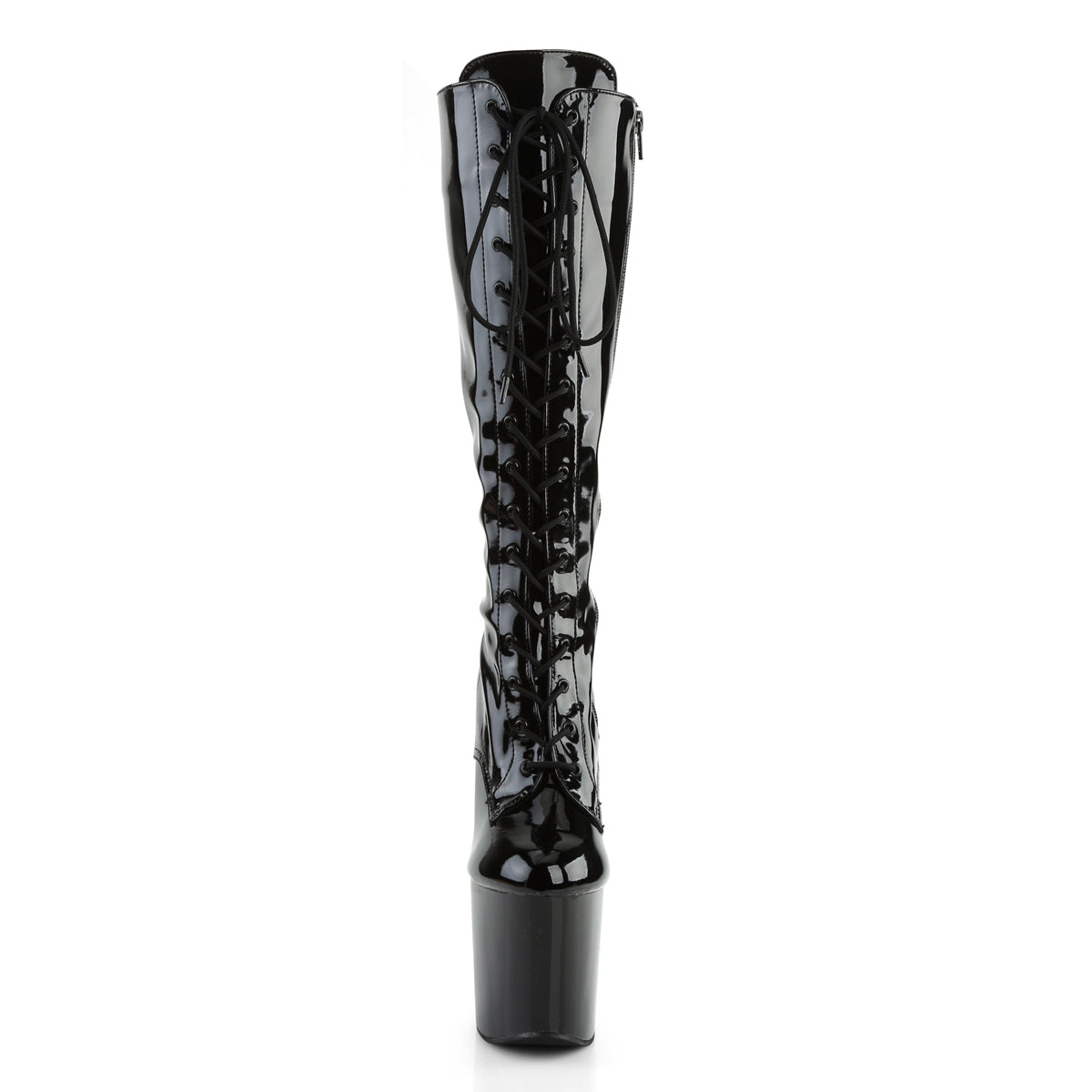 Pleaser Womens Boots TABOO-2023 Blk Str Pat/Blk