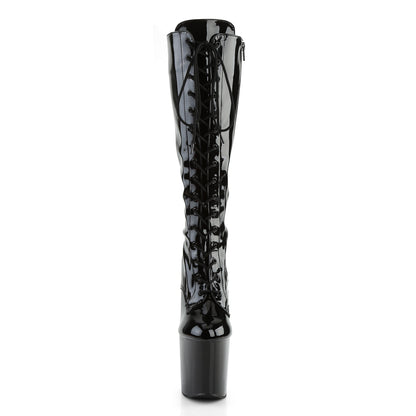 Pleaser Womens Boots TABOO-2023 Blk Str Pat/Blk