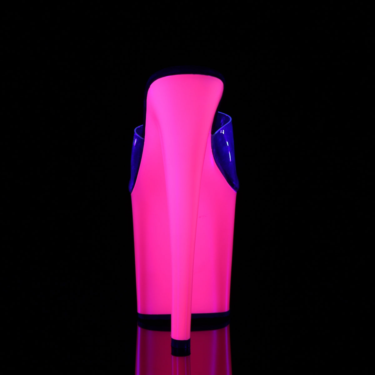 Pleaser Womens Sandals TABOO-701UV Clr/Neon Pink