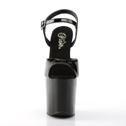 Pleaser Womens Sandals TABOO-709 Blk Pat/Blk