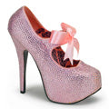 Bordello Womens Pumps TEEZE-04R B. Pink Rhinestones