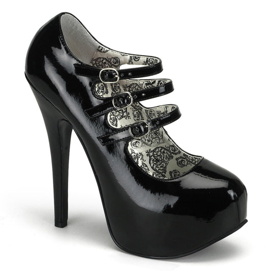 Bordello Womens Pumps TEEZE-05 Blk Pat