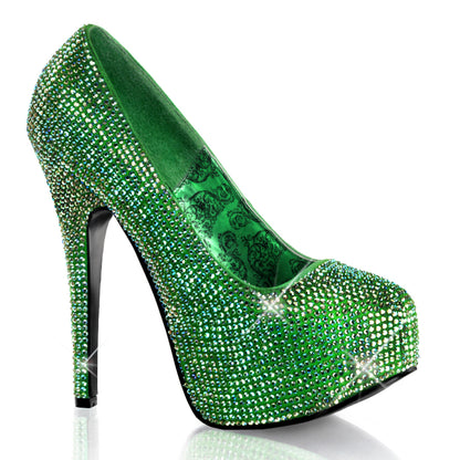 Bordello Womens Pumps TEEZE-06R Green Satin-Irid RS