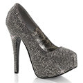 Bordello Womens Pumps TEEZE-06R Gray Satin-Pewter RS