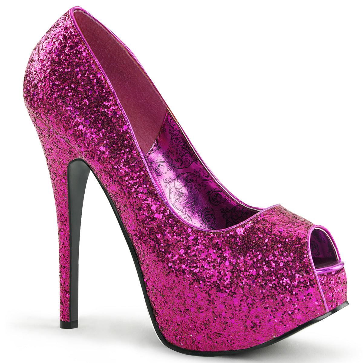 Bordello Womens Pumps TEEZE-22G H. Pink Glitter