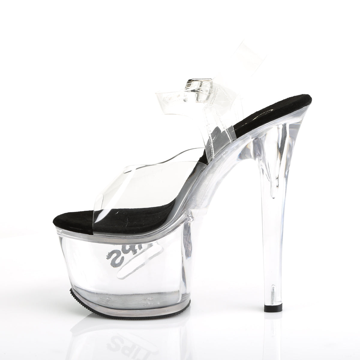 Pleaser Womens Sandals TIPJAR-708-5 Clr-Blk/Clr