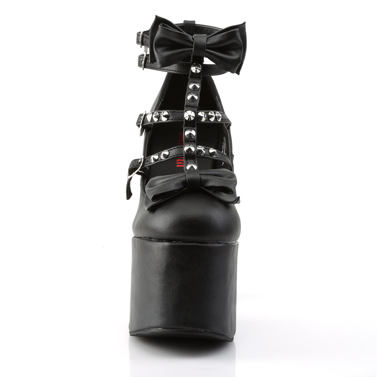 DemoniaCult Womens Pumps TORMENT-600 Blk Vegan Leather