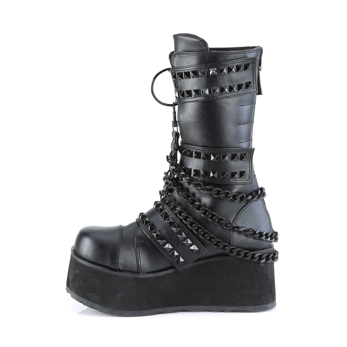 DemoniaCult Mens Boots TRASHVILLE-138 Blk Vegan Leather
