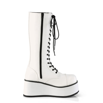 DemoniaCult Mens Boots TRASHVILLE-502 Wht Vegan Leather