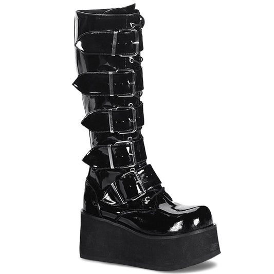 DemoniaCult Mens Boots TRASHVILLE-518 Blk Pat