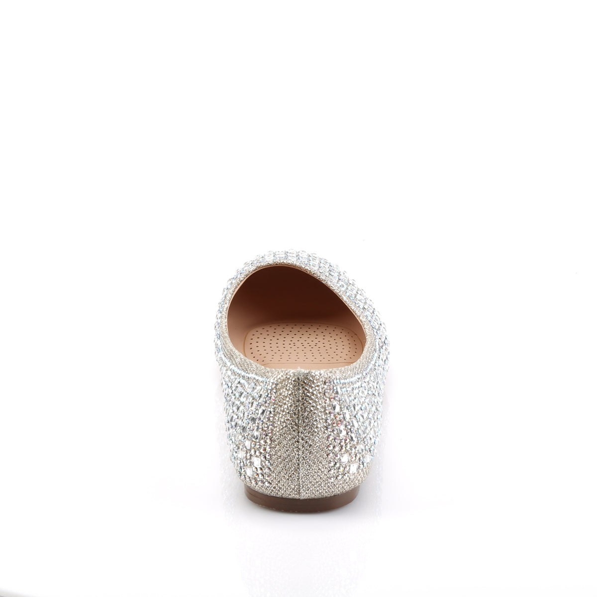 Fabulicious Womens Pumps TREAT-06 Nude Glitter Mesh Fabric