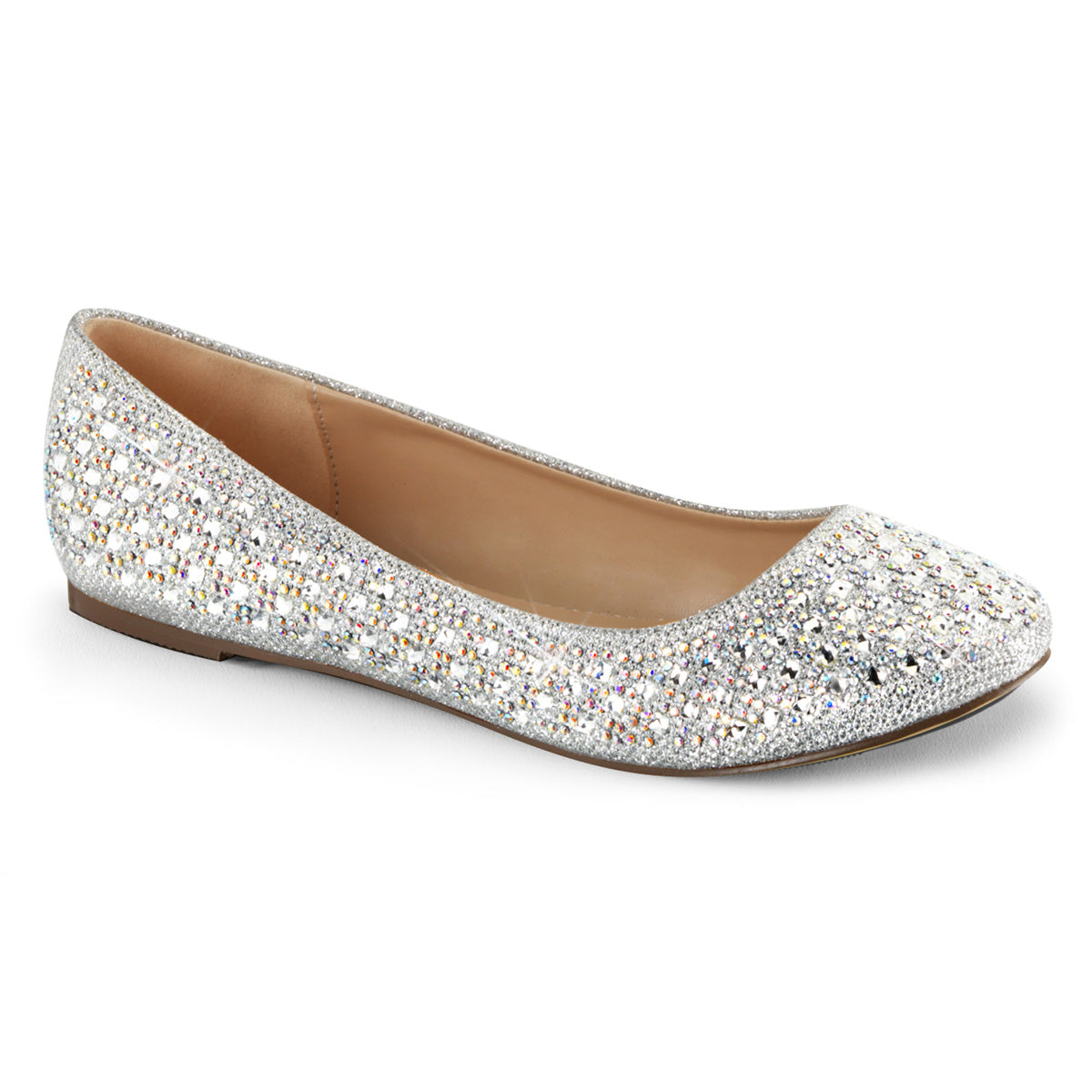 Fabulicious Womens Pumps TREAT-06 Slv Glitter Mesh Fabric