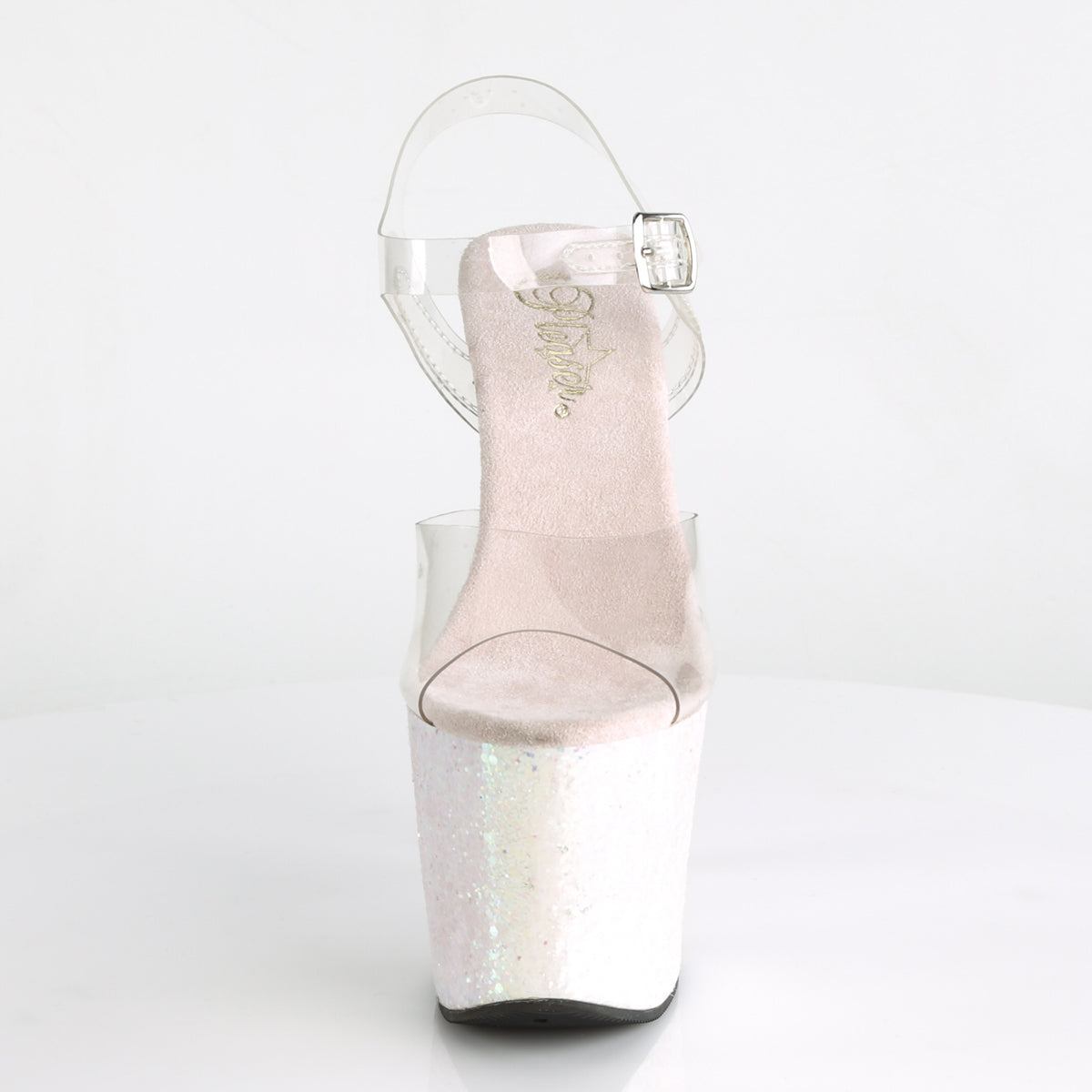 Pleaser Womens Sandals UNICORN-708LG Clr/Opal Multi Glitter