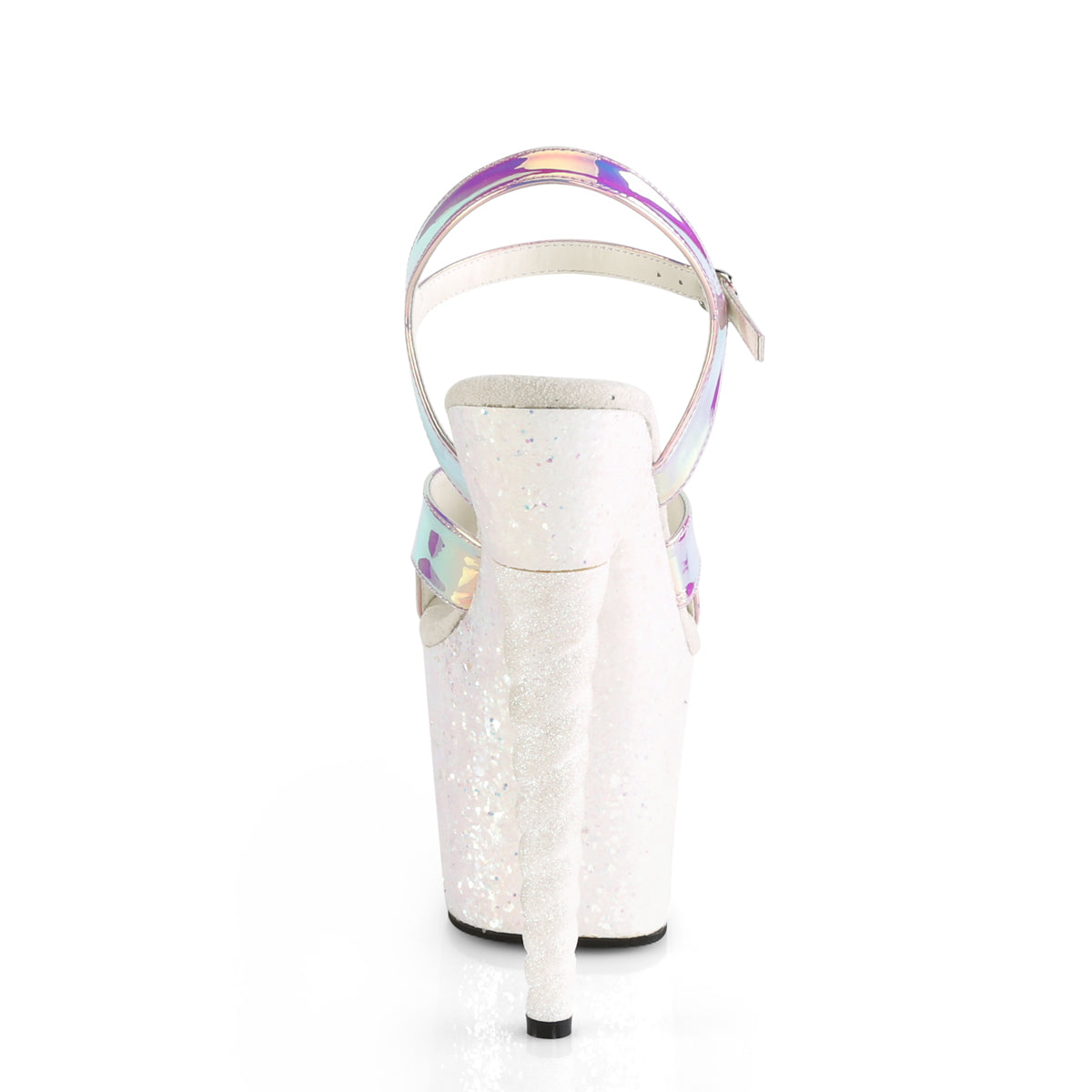 Pleaser Womens Sandals UNICORN-711LG Purple Shifting TPU/Opal Multi Glitter