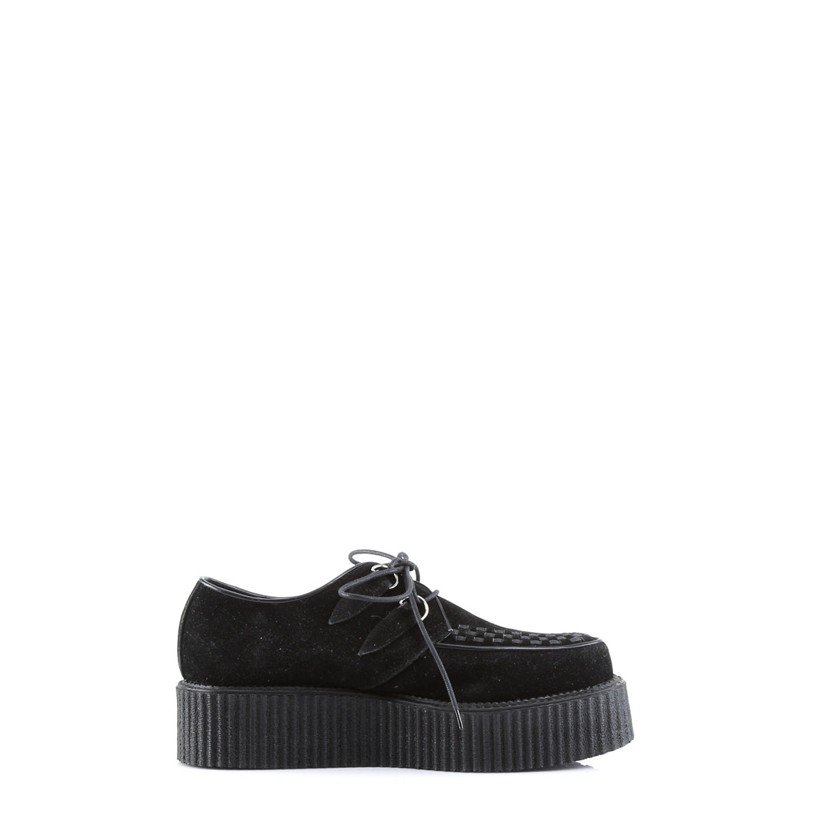 DemoniaCult Mens Low Shoe V-CREEPER-502S Blk Vegan Suede