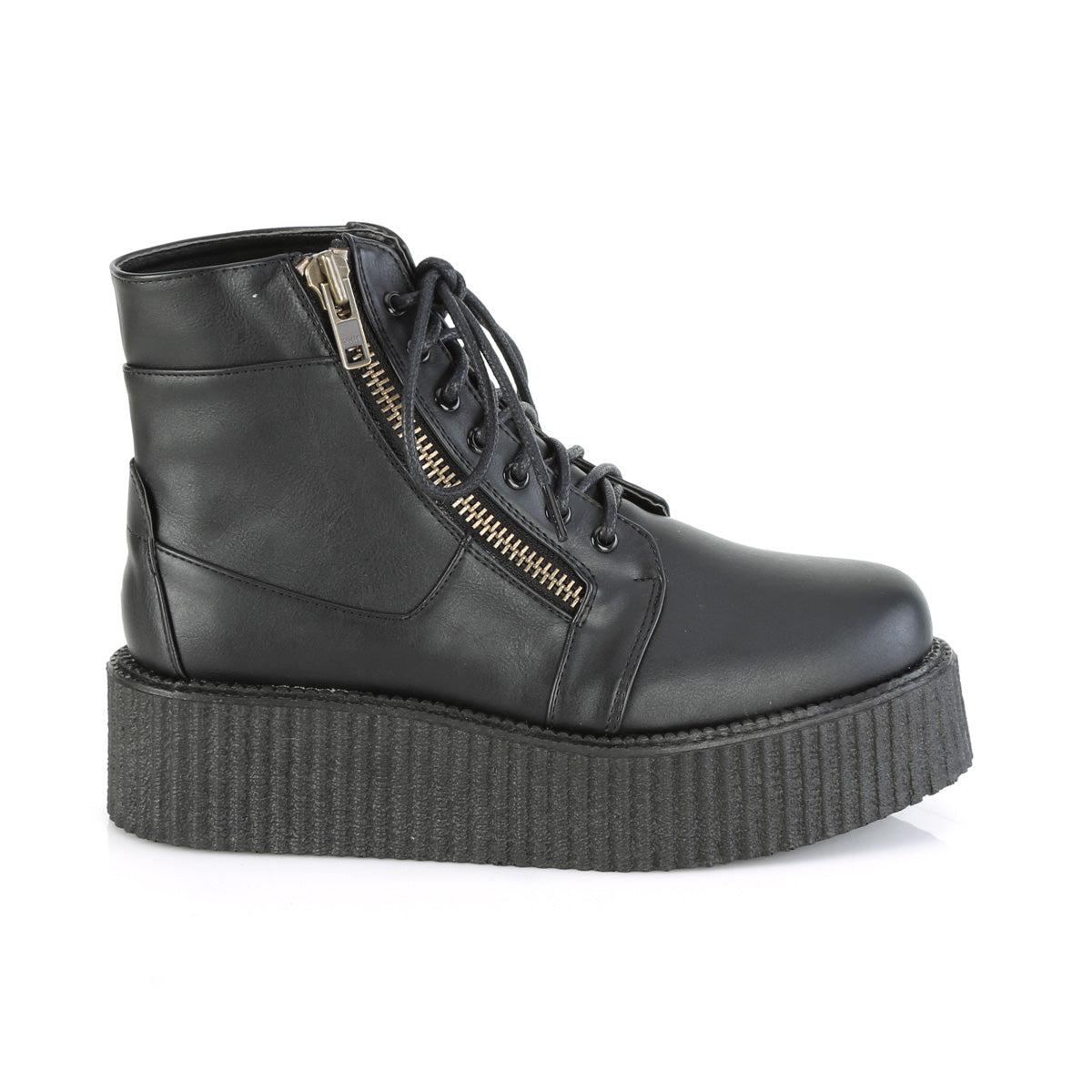 DemoniaCult Mens Low Shoe V-CREEPER-571 Blk Vegan Leather