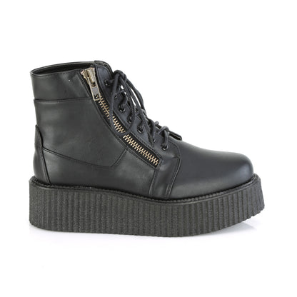 DemoniaCult Mens Low Shoe V-CREEPER-571 Blk Vegan Leather