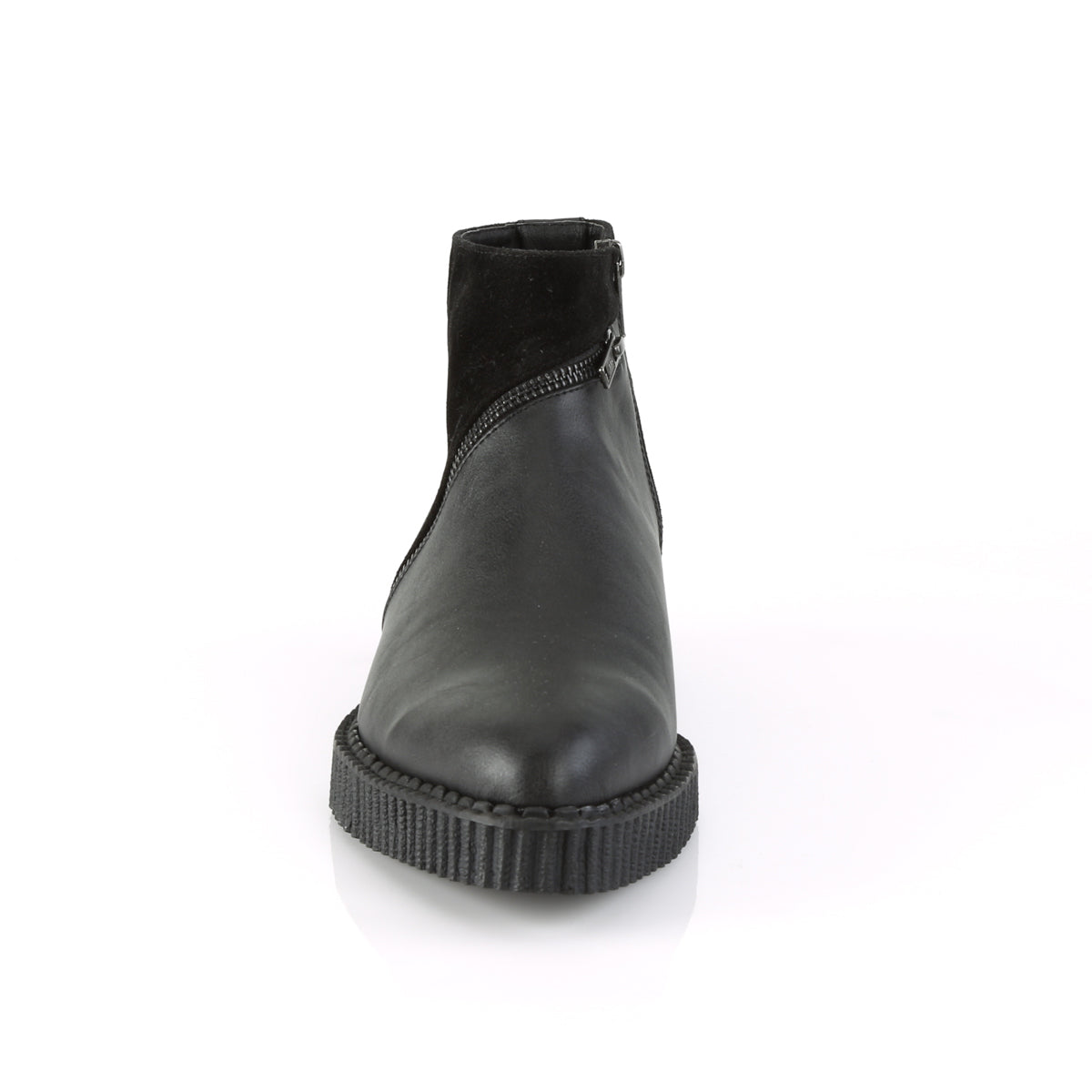 DemoniaCult Mens Low Shoe V-CREEPER-750 Blk Vegan Leather-Microfiber