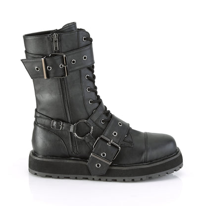 DemoniaCult Mens Boots VALOR-220 Blk Vegan Leather