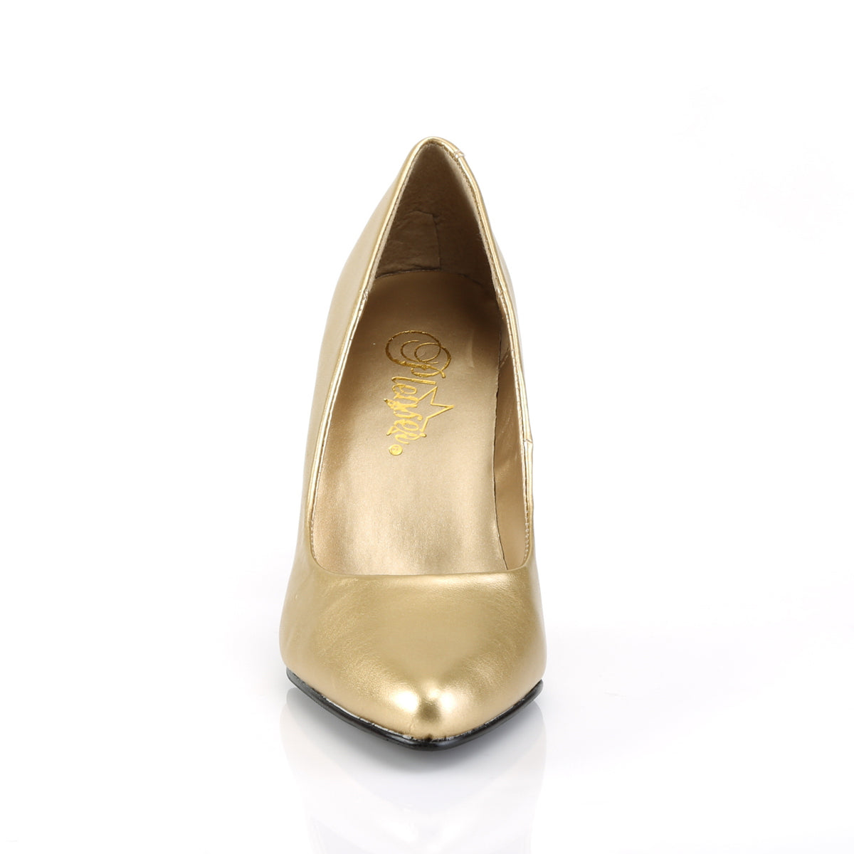 Pleaser Womens Pumps VANITY-420 Gold Faux Leather