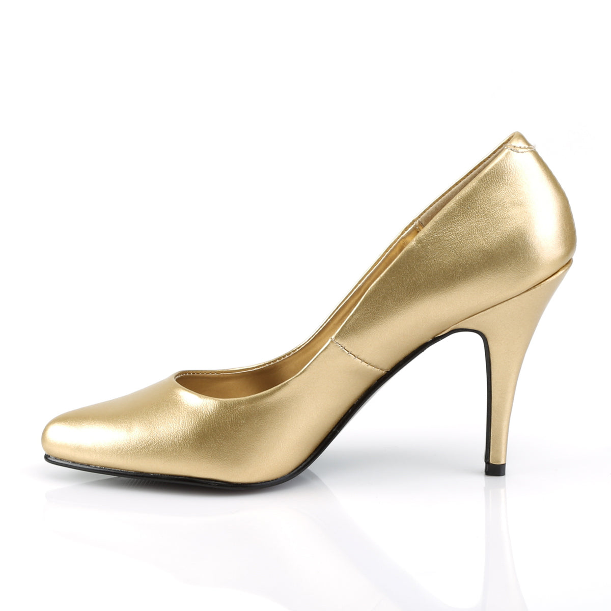 Pleaser Womens Pumps VANITY-420 Gold Faux Leather