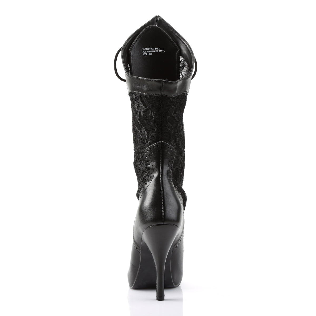 Funtasma Womens Ankle Boots VICTORIAN-116X Blk Pu-Lace