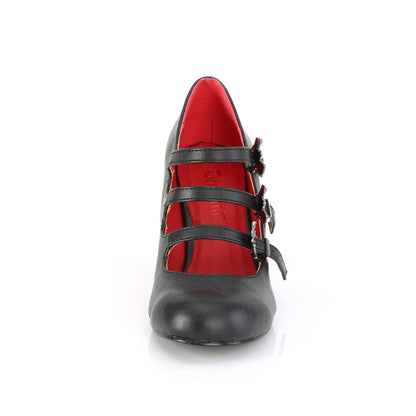 DemoniaCult Womens Pumps VIVIKA-38 Blk Vegan Leather