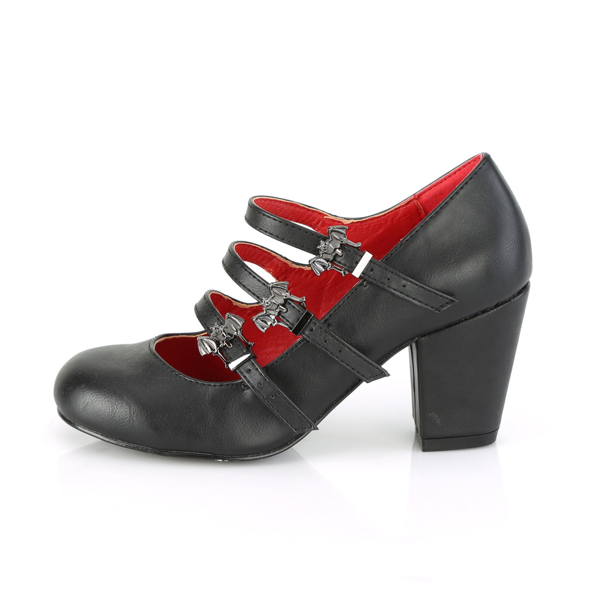 DemoniaCult Womens Pumps VIVIKA-38 Blk Vegan Leather