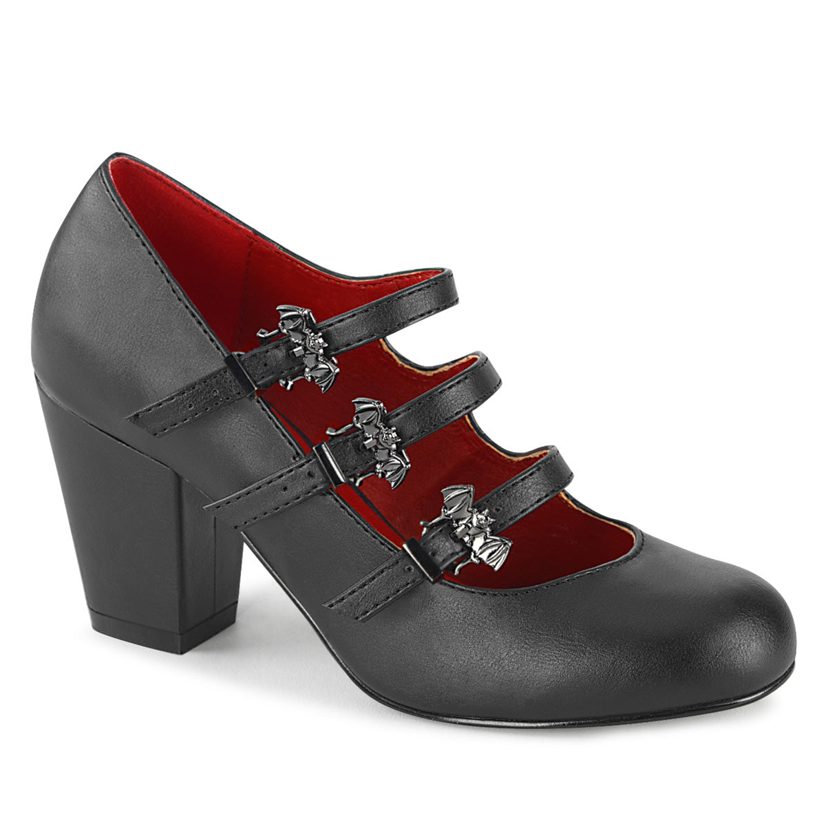 DemoniaCult Womens Pumps VIVIKA-38 Blk Vegan Leather
