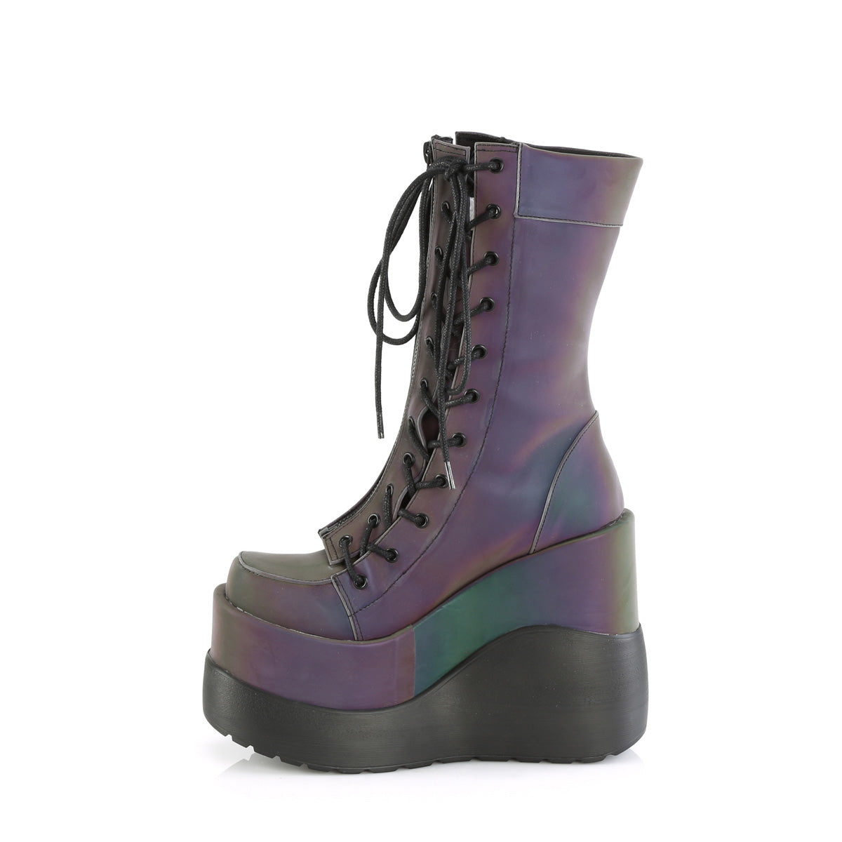 DemoniaCult  Boots VOID-118 Green Multi Reflective