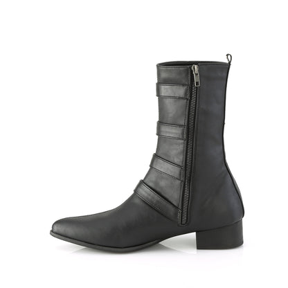 DemoniaCult Mens Boots WARLOCK-110-B Blk Vegan Leather