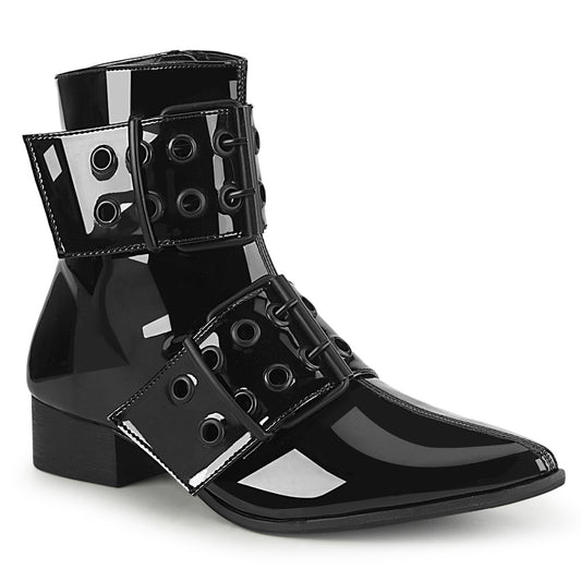 DemoniaCult Mens Boots WARLOCK-55 Blk Pat