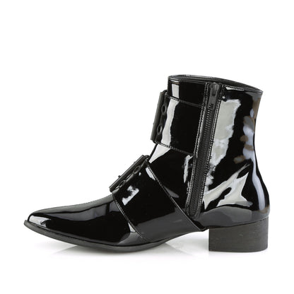 DemoniaCult Mens Boots WARLOCK-55 Blk Pat