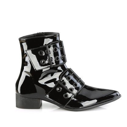 DemoniaCult Mens Boots WARLOCK-55 Blk Pat