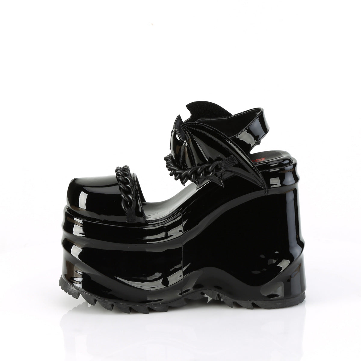 DemoniaCult Womens Sandals WAVE-20 Blk Pat
