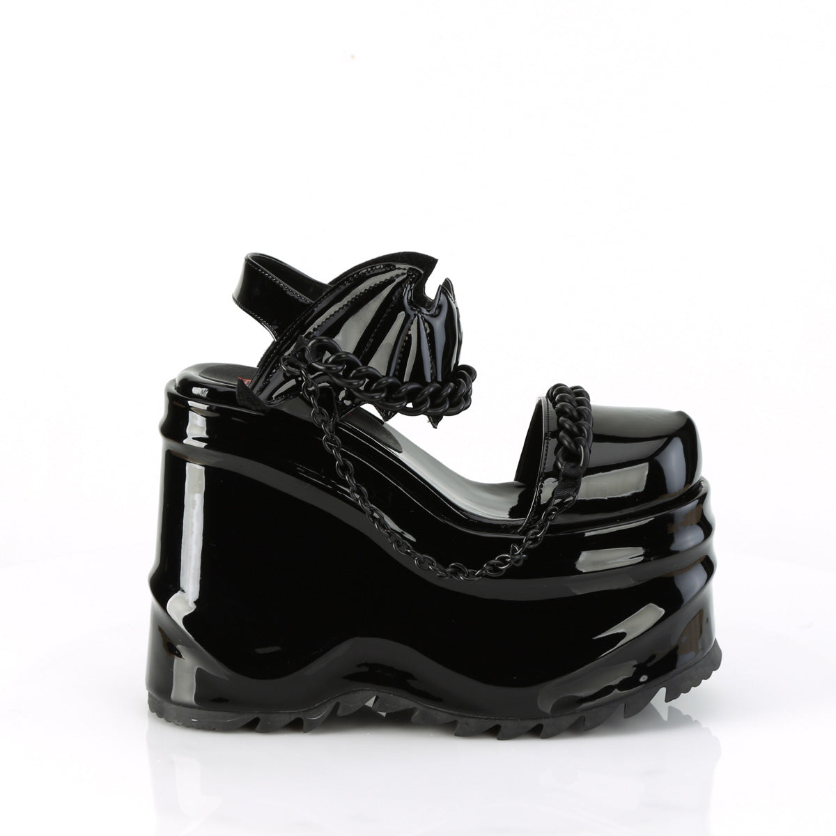 DemoniaCult Womens Sandals WAVE-20 Blk Pat