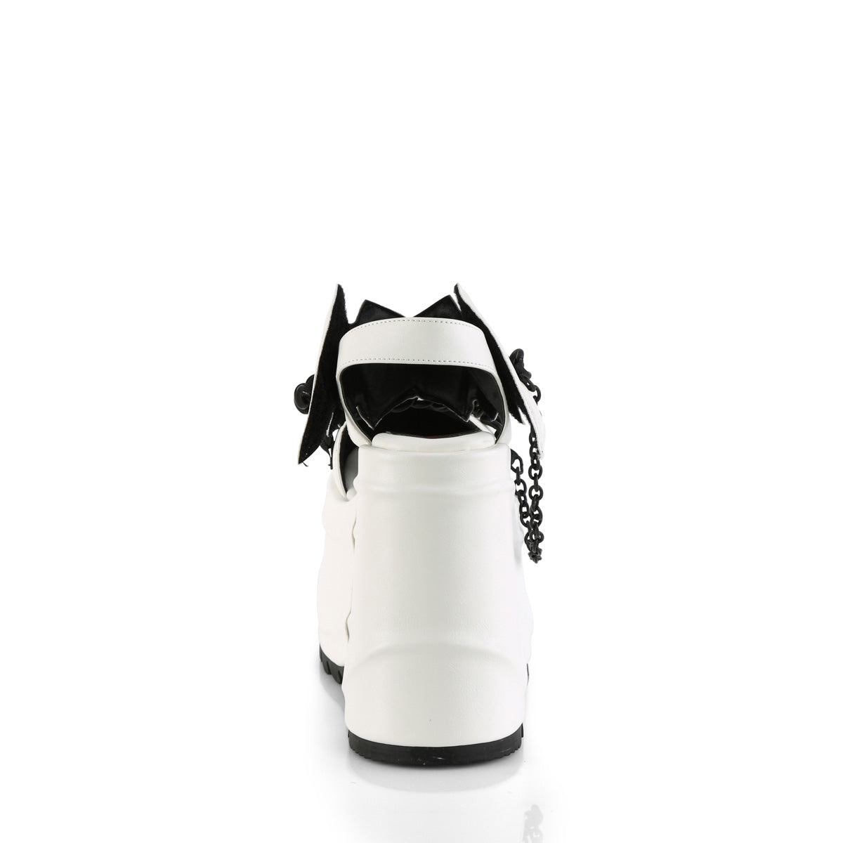DemoniaCult Womens Sandals WAVE-20 Wht Vegan Leather
