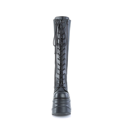 DemoniaCult Womens Boots WAVE-200 Blk Vegan Leather