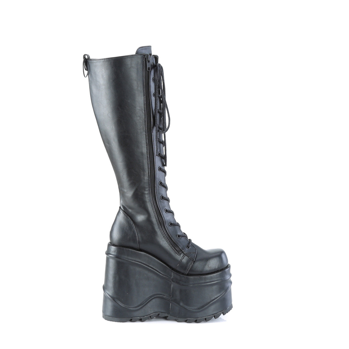 DemoniaCult Womens Boots WAVE-200 Blk Vegan Leather