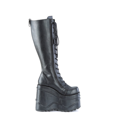 DemoniaCult Womens Boots WAVE-200 Blk Vegan Leather