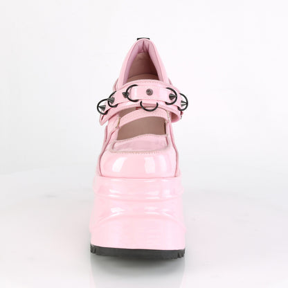 DemoniaCult Womens Pumps WAVE-48 B. Pink Hologram Pat