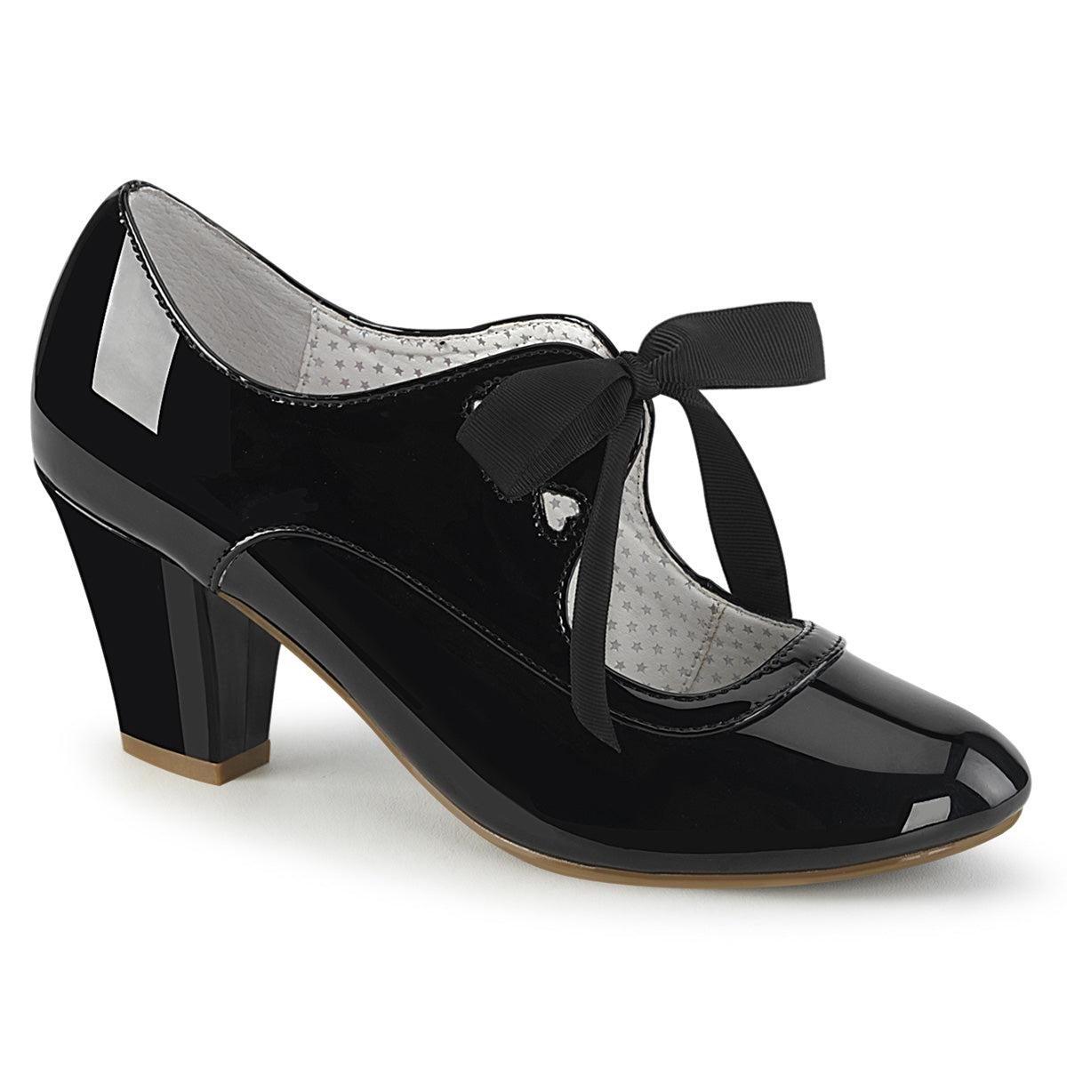 Pin Up Couture Womens Pumps WIGGLE-32 Blk Pat