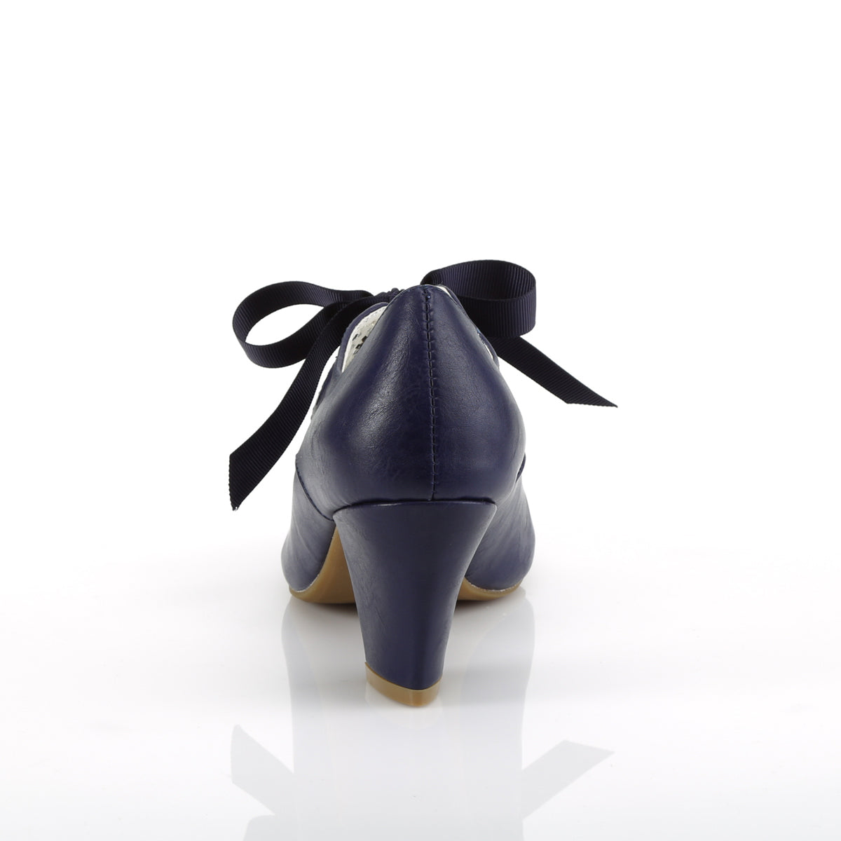 Pin Up Couture Womens Pumps WIGGLE-32 Navy Blue Faux Leather