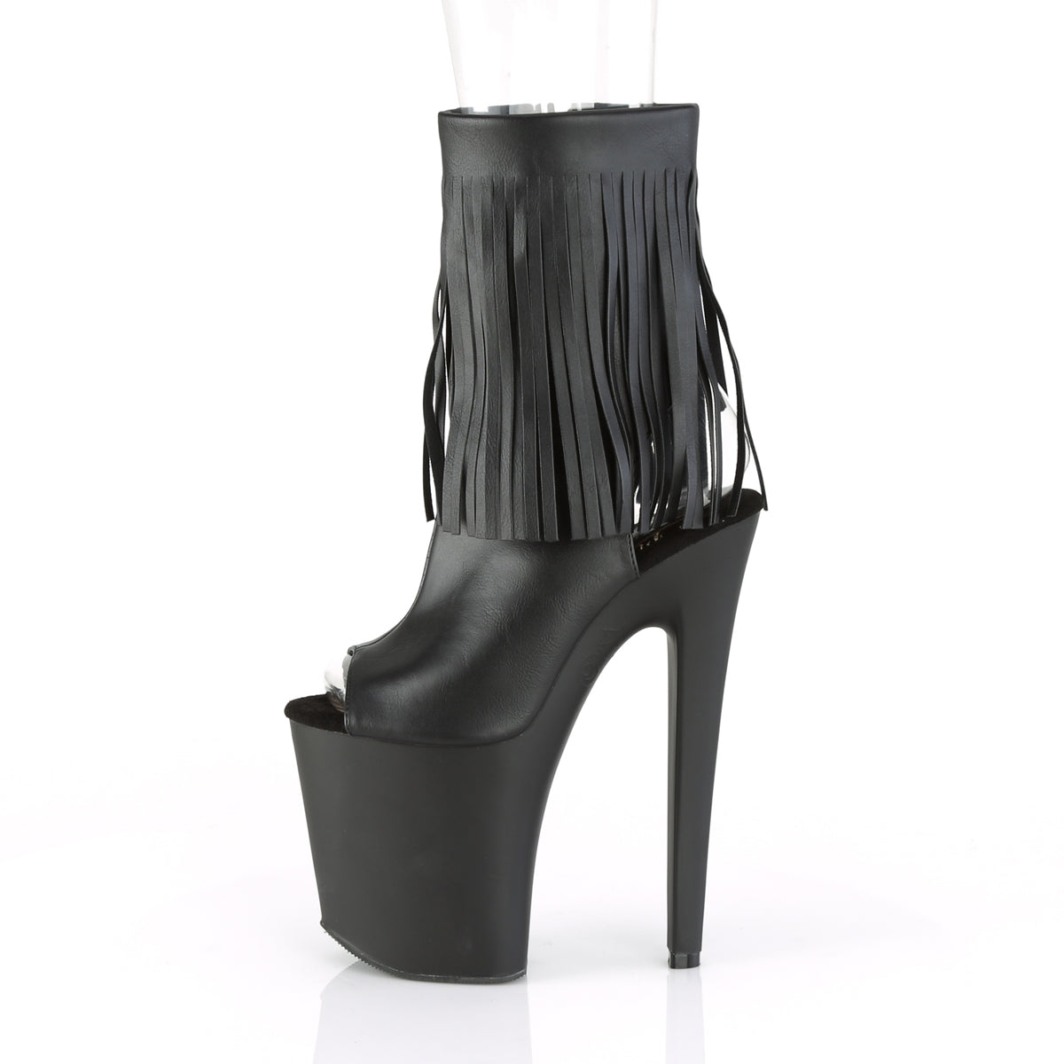 Pleaser Womens Ankle Boots XTREME-1019 Blk Faux Leather/Blk Matte