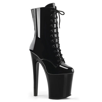 Pleaser Womens Ankle Boots XTREME-1020 Blk Pat/Blk