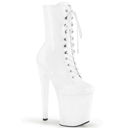 Pleaser Womens Ankle Boots XTREME-1020 Wht Pat/Wht
